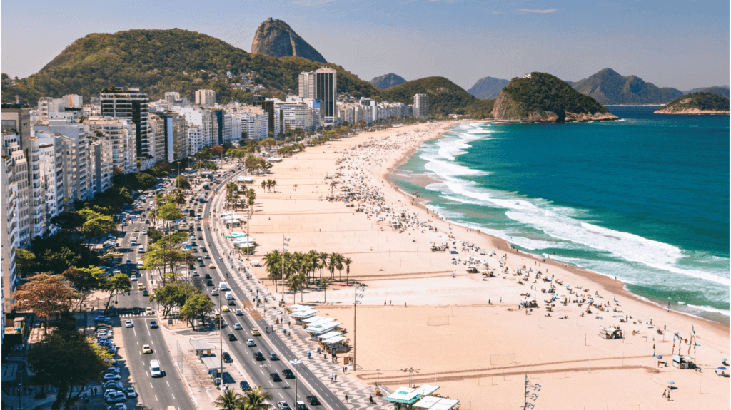 praia de copacabana vista de cima