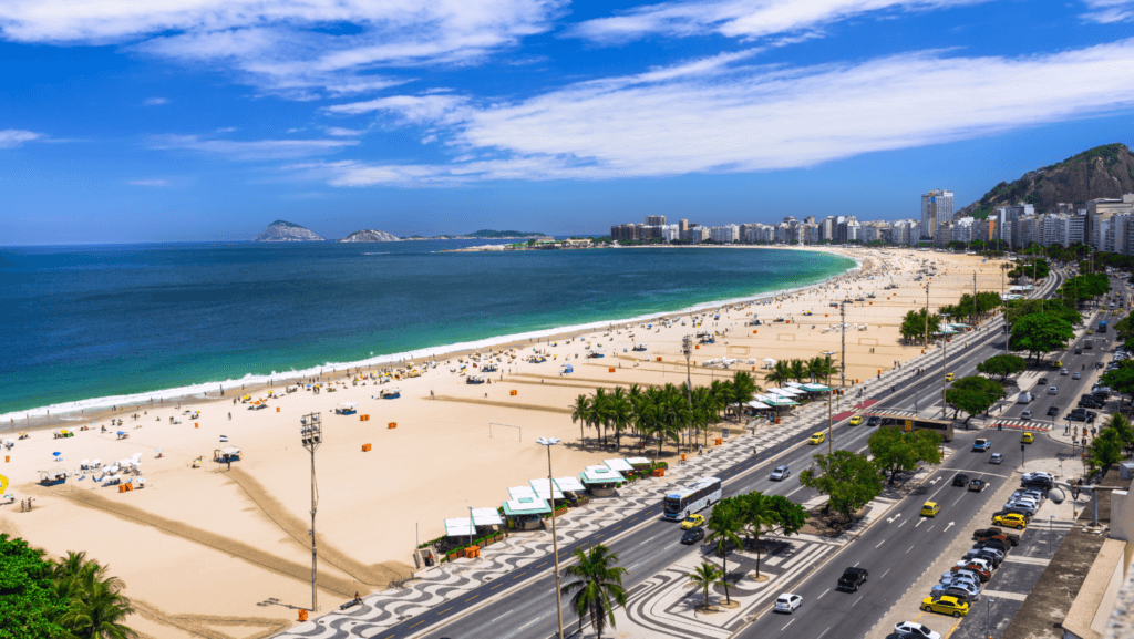 foto panaramica da praia de copacabana